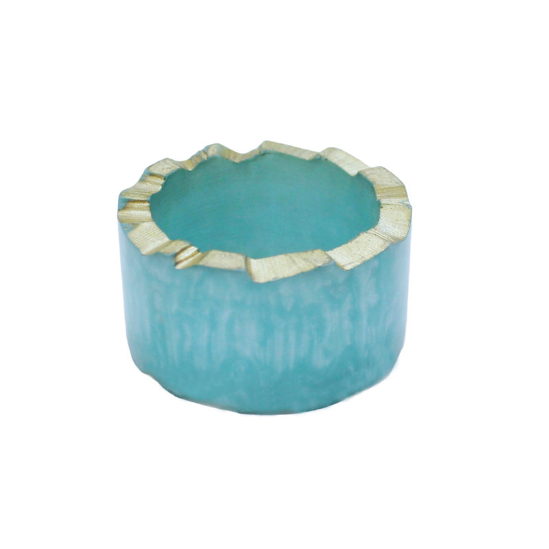 Rond de serviette Glamour, Turquoise