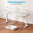 Yaelin 63"W Home Office Height Adjustable Standing Desk With 3 Fabric Drawers, Power Outlets and LED Lights-2115662938