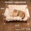 Canapé-lit surélevé pour chat avec structure en bois, canapé doux et moelleux lavable pour chats d'intérieur, lit surélevé chaud pour animaux de compagnie-158578647
