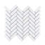 Carreau de mosaïque à chevrons en porcelaine 1 po x 3 po-75033874