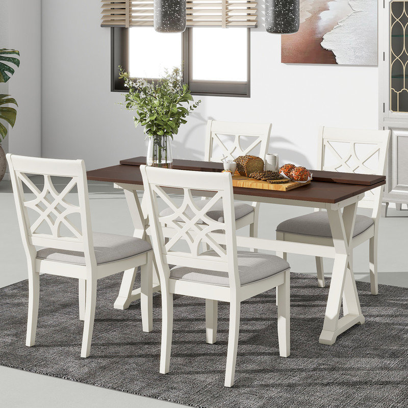 August Grove® Briell 5 - Piece Extendable Trestle Dining Set | Wayfair