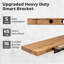 Ensemble de 2 tablettes murales 24 "en bois d'orme massif flottant avec supports cachés