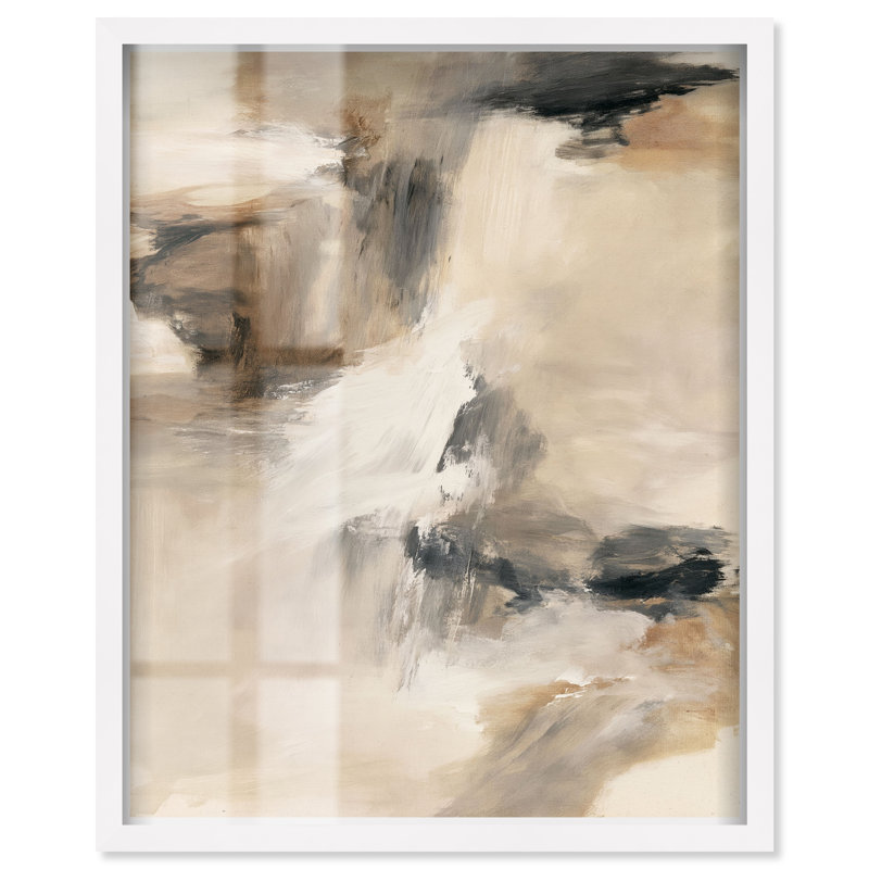 Tableau décoratif bohème Desert Gale II Shadowbox par Art Remedy, cadre blanc, 44 x 55, 57"H x 46"W, White Frame