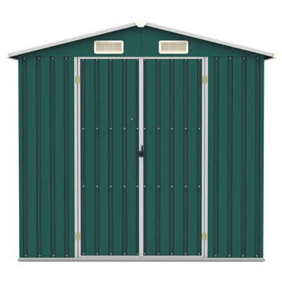 vidaXL Garden Shed 205 x 129 x 183 cm Galvanised Steel