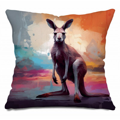 Kangaroo Throw Pillow, Animal  Pillows