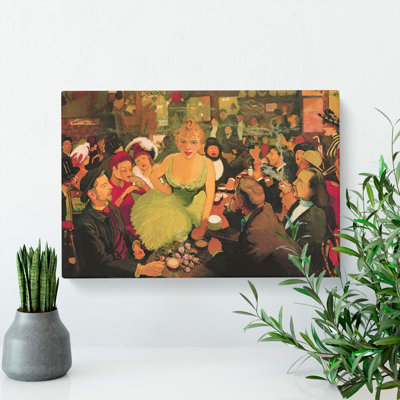 Interior Of The Bruant by Louis Anquetin - Wrapped Canvas