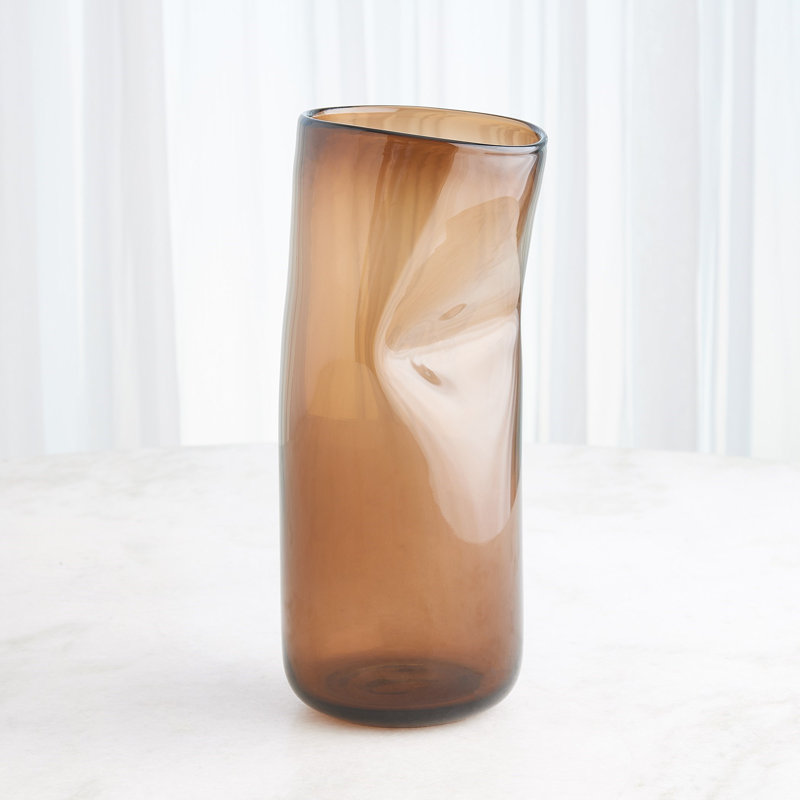Vase Contour, Tabac, H 15 po x l 7,25 po x P 6,75 po