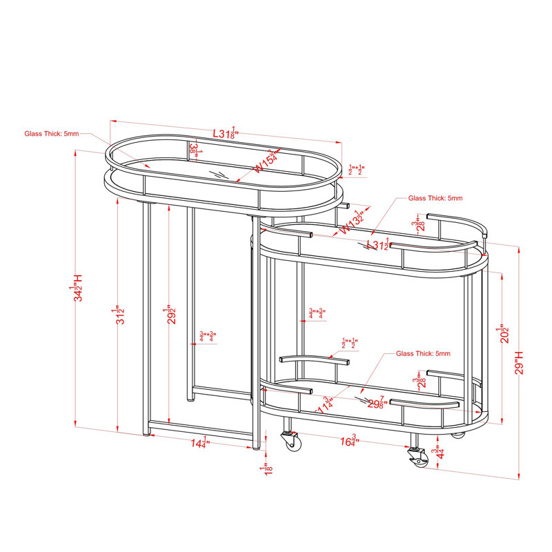 Metal Bar Cart