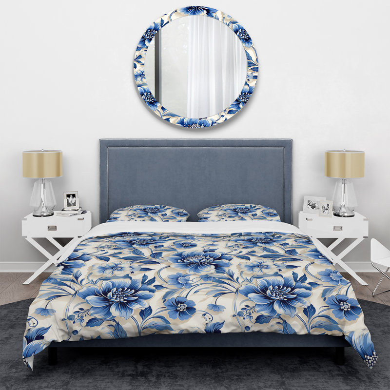Ensemble de housse de couette Aseem Aino, Housse de couette pour grand lit et 2 taies décor