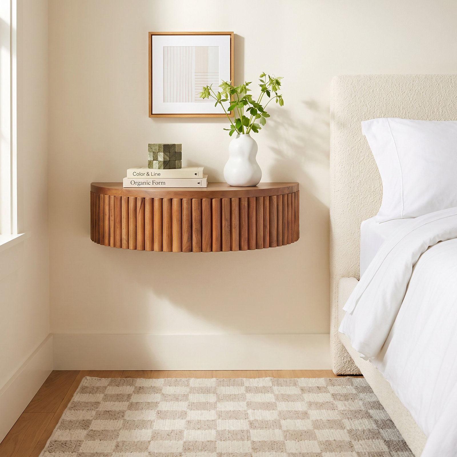 Kristie 20" Floating Shelf, Medium Wood