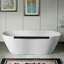Baignoire autoportante contemporaine en résine de couleur unie L 71 po x l 31-1 / 2 po blanc mat