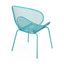 Chaise d'extérieur - Coquille de fer bleu sarcelle, l 24,92 po x P 26,19 po, H 34,53 po pour 2 chaises de patio
