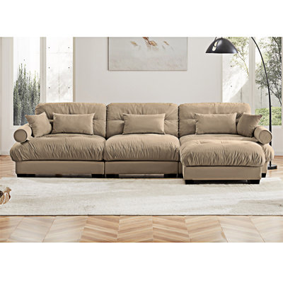 Modular Sectional Sofa Couch With Convertible Ottoman