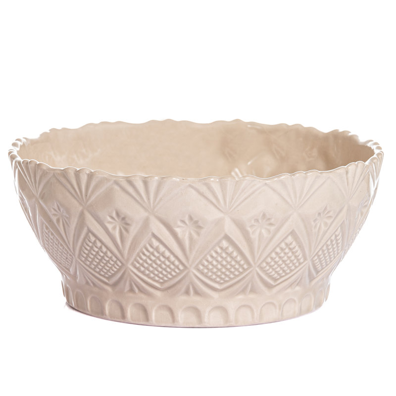 Bol de service en céramique Coppermill, Beige