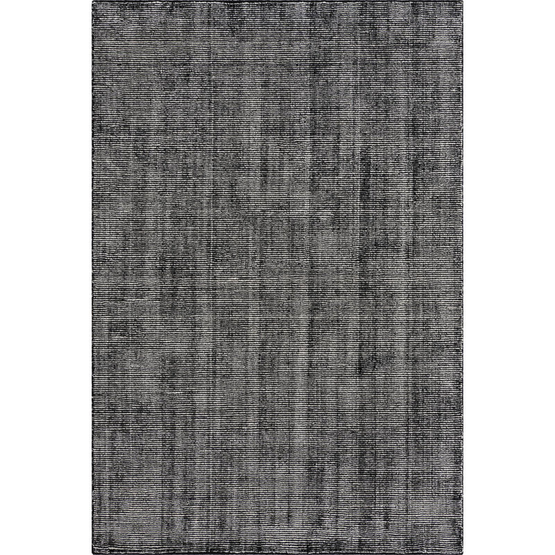 Tapis uni / rayé Liabah de couleur mûre / ivoire, Rectangle 5 pi 3 po x 8 pi