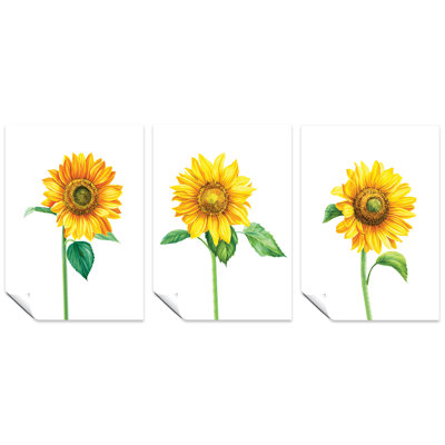 Sunflower 3 Piece Wall Art