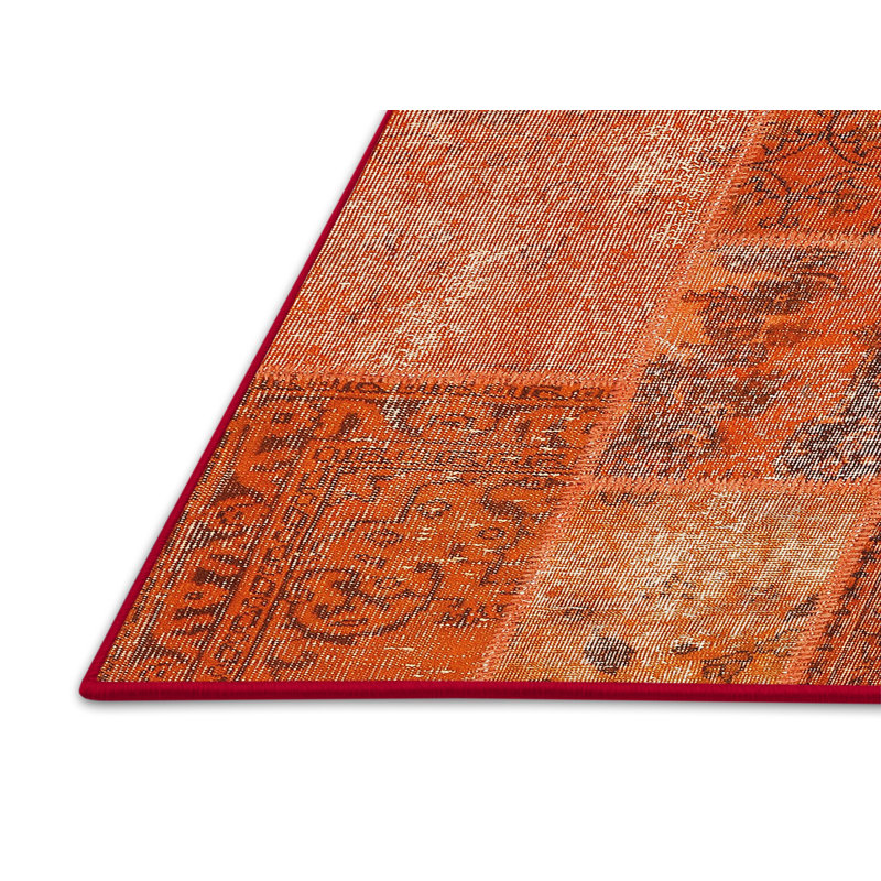 Tapis de zone rouge contemporaine, Rectangle 5 pi x 7 pi