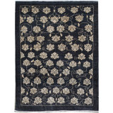 Hand-Knotted High-Quality Black Area Rug