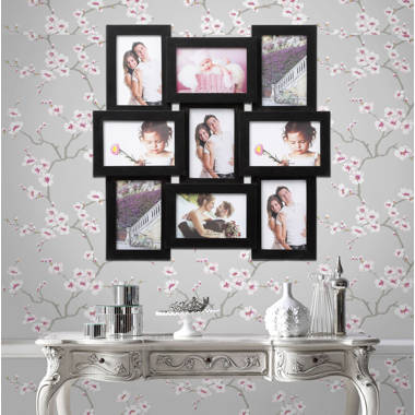 Multi Photo Picture Frame Holds 6 6x4 Photos in a 22mm White Wood