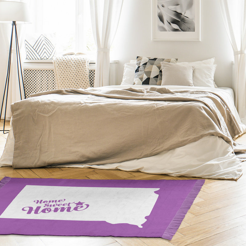 Tapis de la surface mauve pierre mauve à la maison