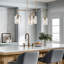 Lustre linéaire à 4 lumières pour îlot de cuisine Vikas