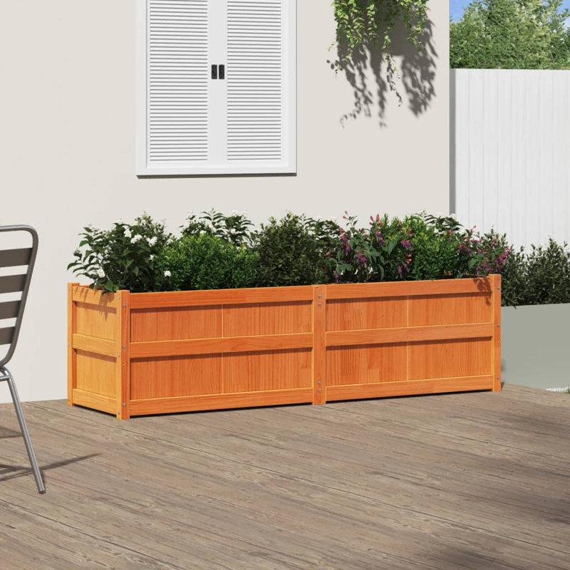Brocklin Planter Box, 50cm H x 180cm W x 50cm D, Wake Brown