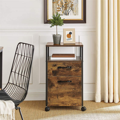 Brixton 41cm Wide 2 -Drawer Mobile File Cabinet