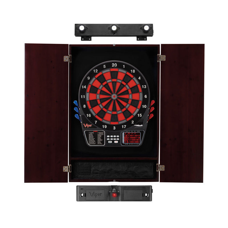 Jeu de fléchettes électronique Viper 797, armoire en acajou métropolitain, jeu de fléchettes et jeu de fléchettes Shadow Buster