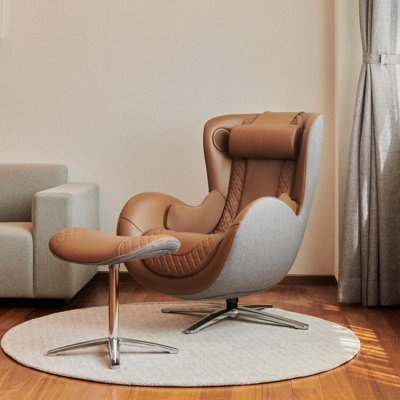 Fauteuil inclinable massant et massant avec repose-pieds, haut-parleur Bluetooth et chargeur intégré NEAUUS. Fauteuil de massage portatif Shiatsu
