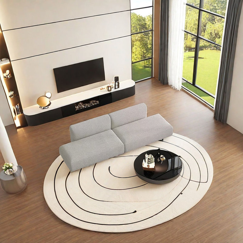 Canapé Nordic Creative, H 30,71 po x l 125,98 po x P 31,5 po, 5