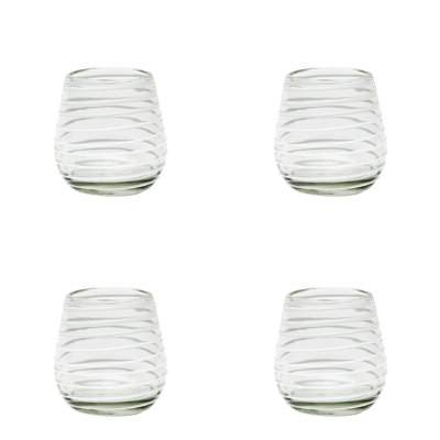 10 Strawberry Street Meridia Mexican Glassware, Stemless Wine, , White