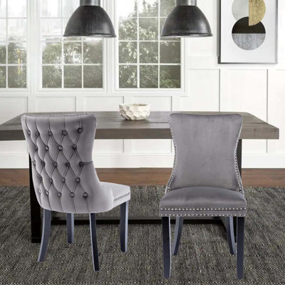 Damaree 18.9'' H Tufted Velvet Upholstered Dining Chair