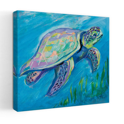 Sea Turtle Swim Turtle Coastal Art
