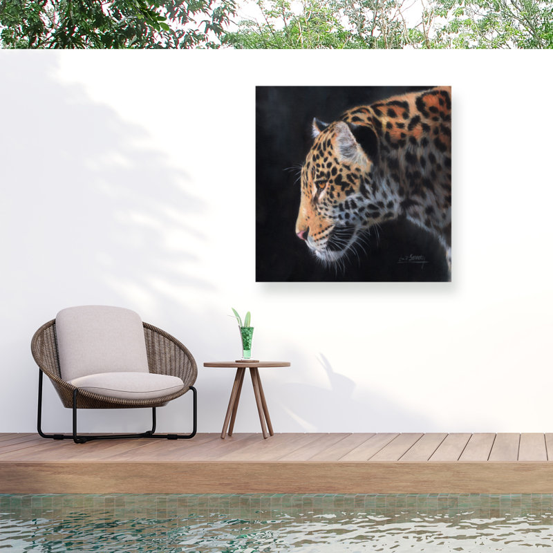 Toile d'extérieur David Stribble Jaguar Portrait, H 14 po x l 14 po