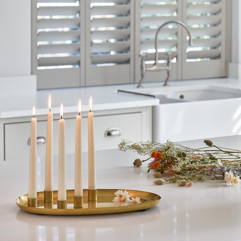 Metal Tabletop / Centrepiece Candlestick, Gold