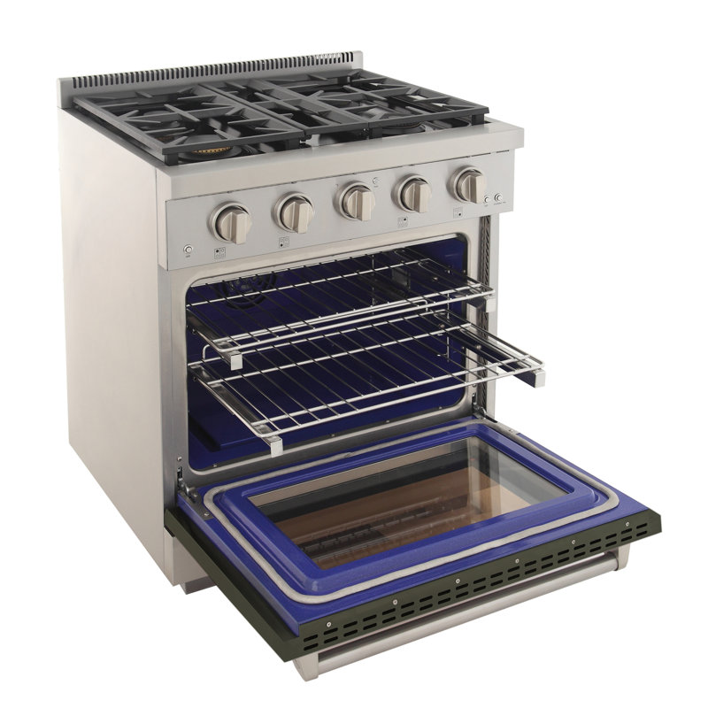 Kucht 30'' W Free Standing Range, Liquid Propane, Olive Green