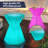 20" Slim Waist LED Color Changing Cocktail Table, Cordless Rechargeable Pub Table with Remote for Patio & Party