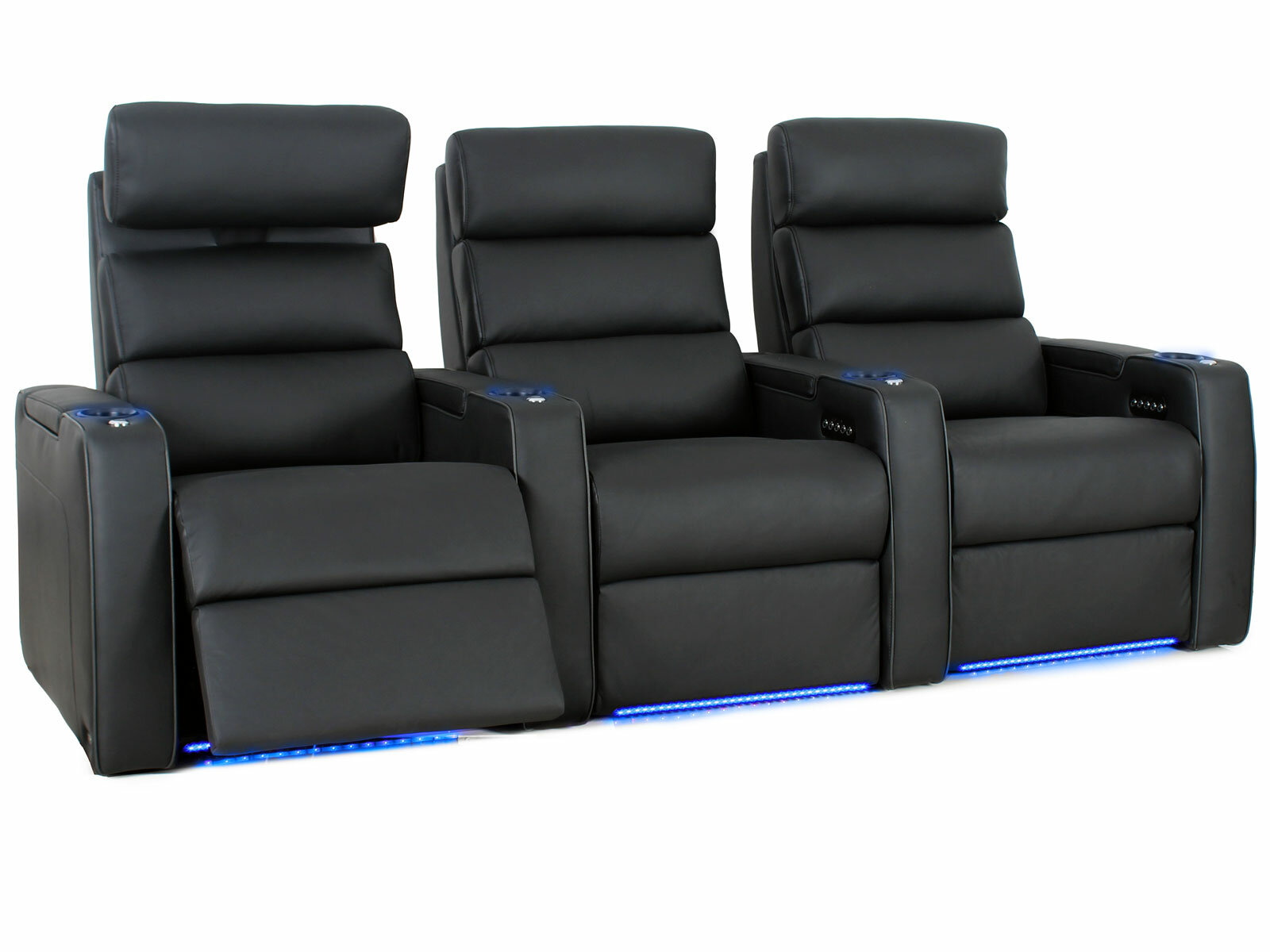 Orren Ellis Power Leather Home Theater Sofa & Reviews 