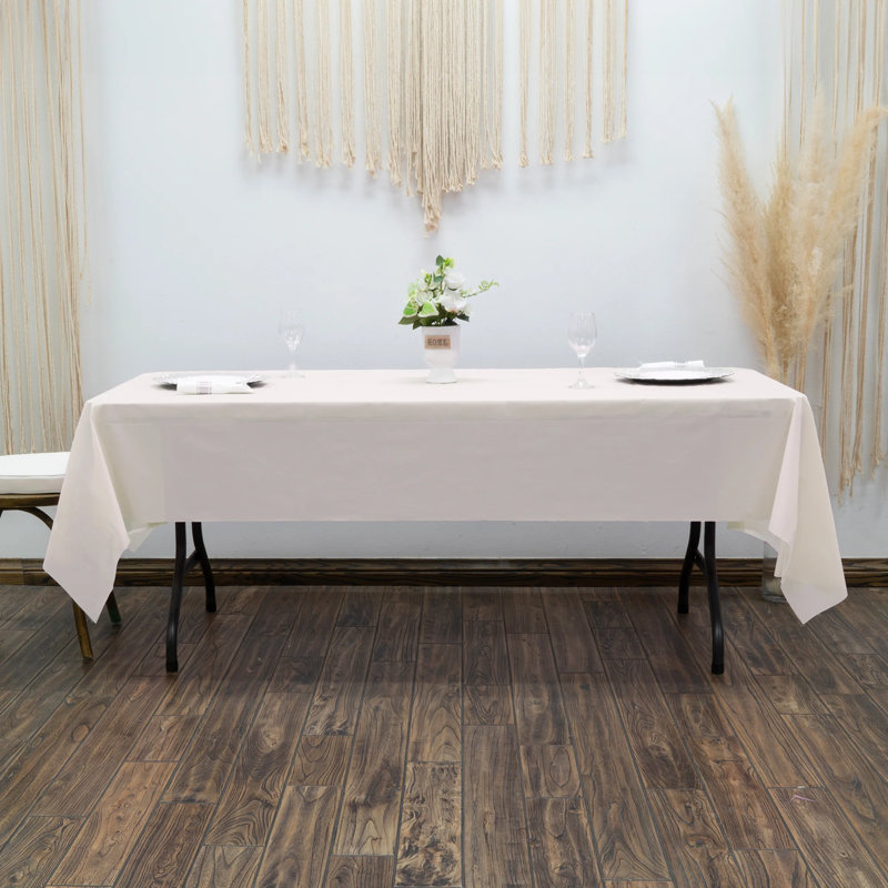 Rouleaux de nappe en plastique jetables, Ivoire