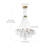 19-lamp Copper colored dimmable glass pendant light