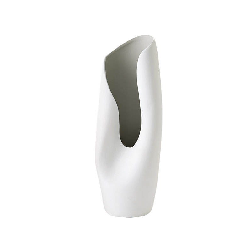 Avian Handmade Ceramic Table Vase, 22"H x 6.5" W x 8" D