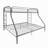 Tritan Silver Finish Twin/Full Bunk Bed