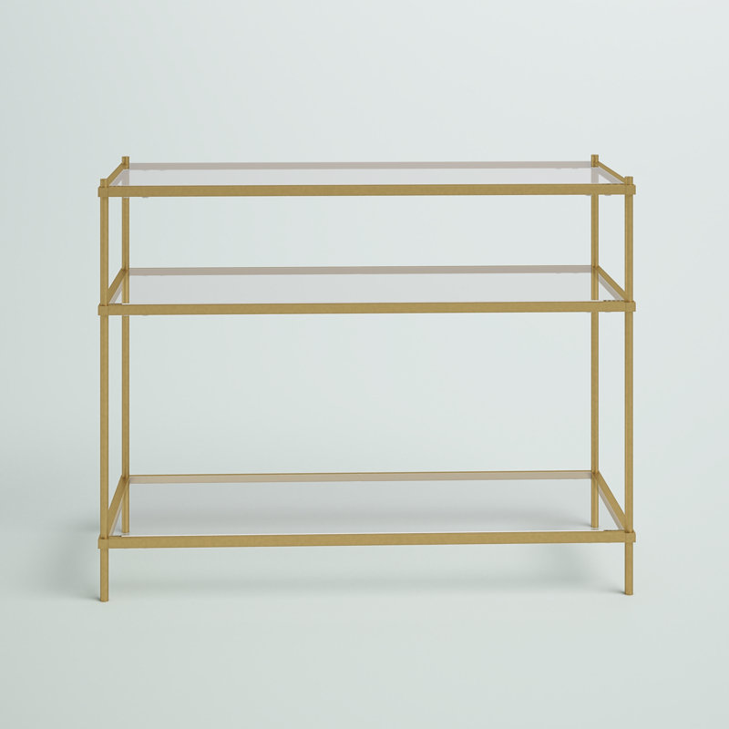 Ciara 37'' Glass Top Console Table