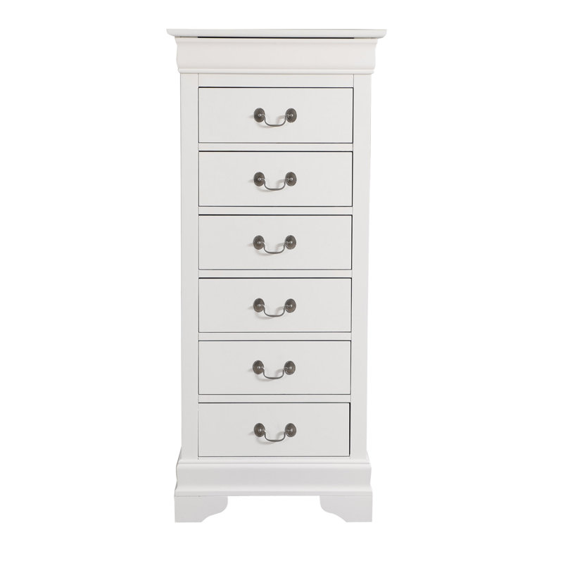 Commode 6 tiroirs Elegant Traditional, Blanc