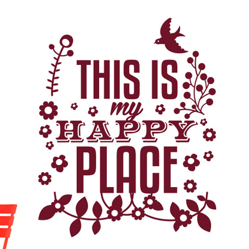 Wall Decal, Burgundy, Medium