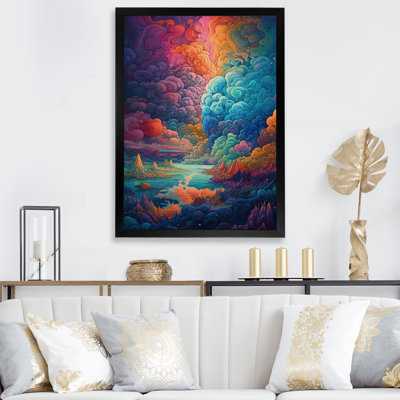 Rainbow Colored Waves In The Sky IV, reproduction d'art sur toile