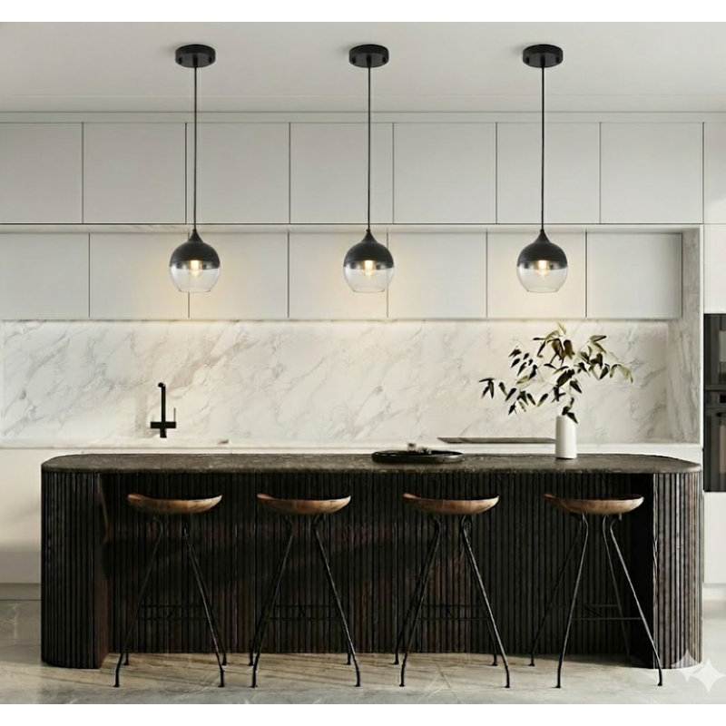 Industrial 1-Light Matte Black Wall Sconce With A Clear Glass Shade, Black