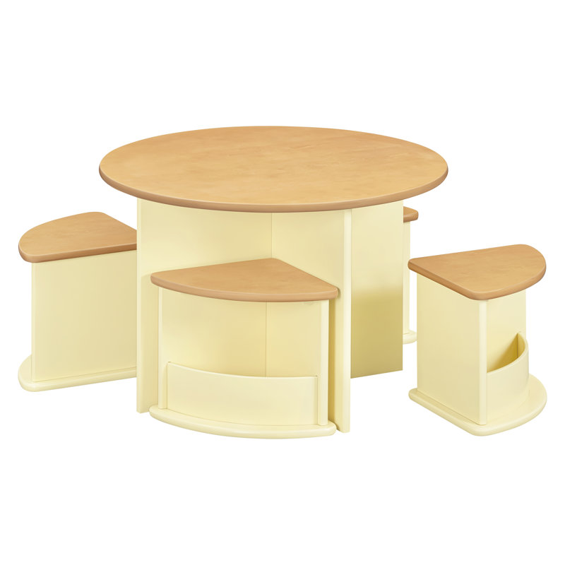 Nessa Nesting Play Table, Pale Yellow and Honey