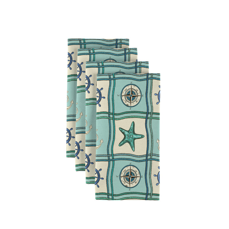Polyester Nautical Square Napkin