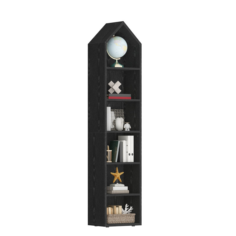  72.8'' H Narrow Bookshelf, Black